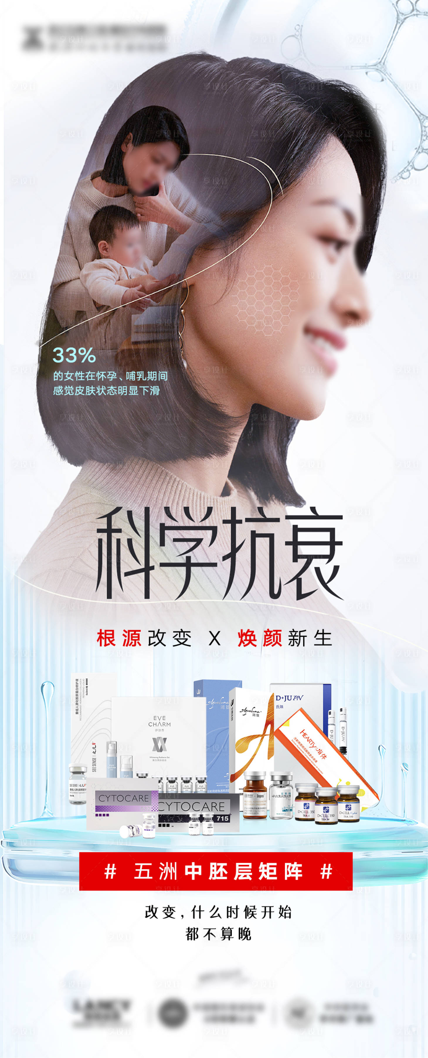 源文件下载【医美科学抗衰产品海报】编号：48150019308971665