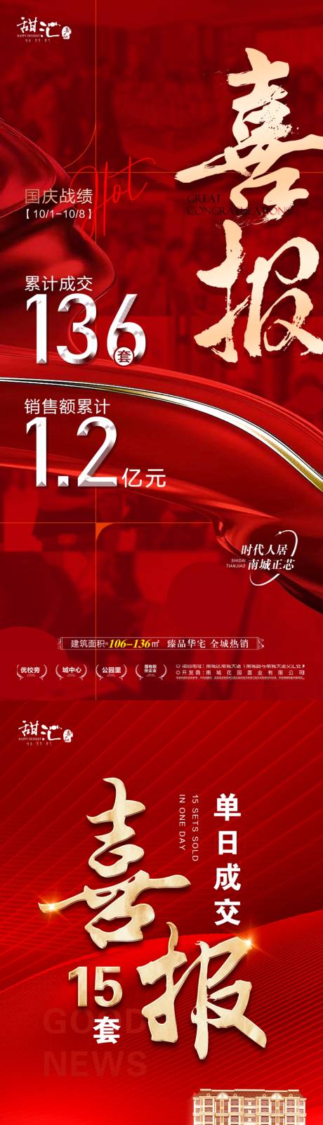 源文件下载【地产喜报海报】编号：73850019148245818