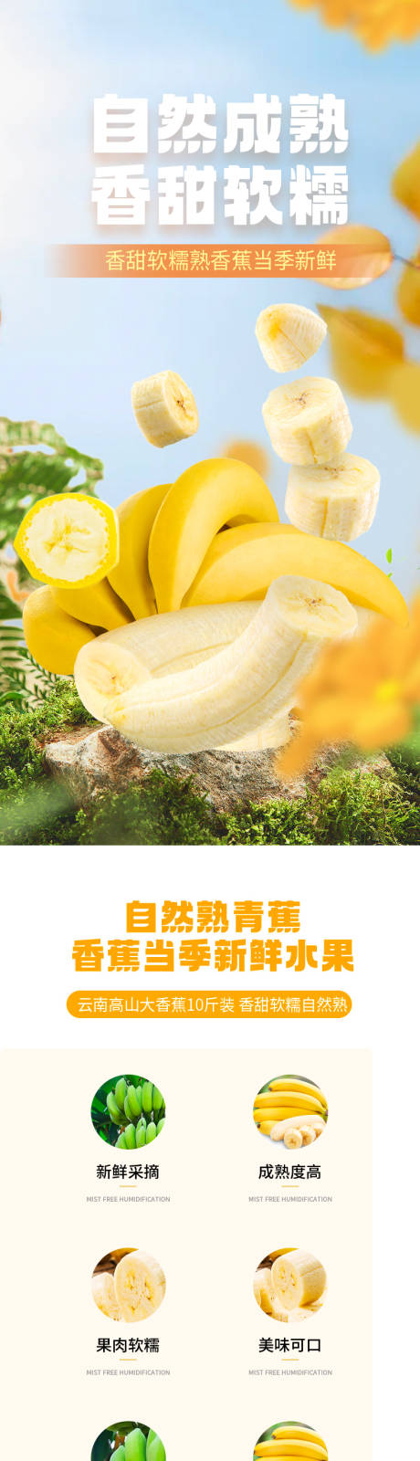 香甜软糯香蕉水果详情