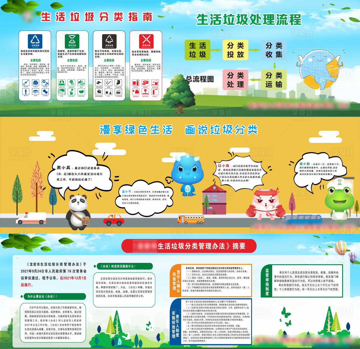 源文件下载【享设计】搜索编号：63120019563979995【垃圾分类公益广告海报展板】