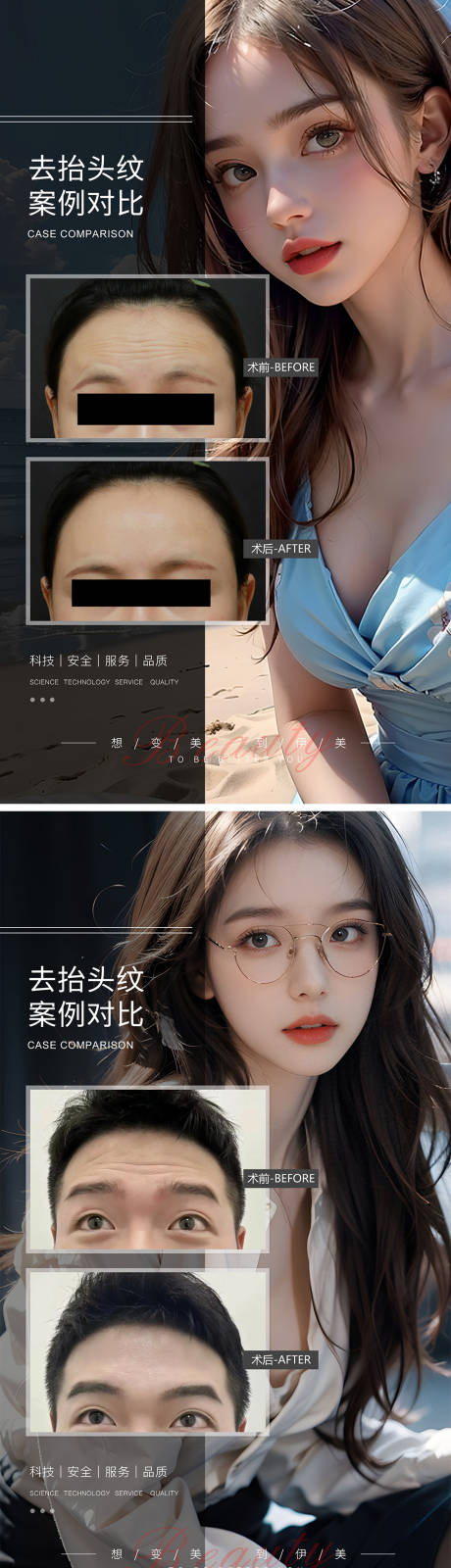 源文件下载【去抬头纹案例对比】编号：71060019248104319