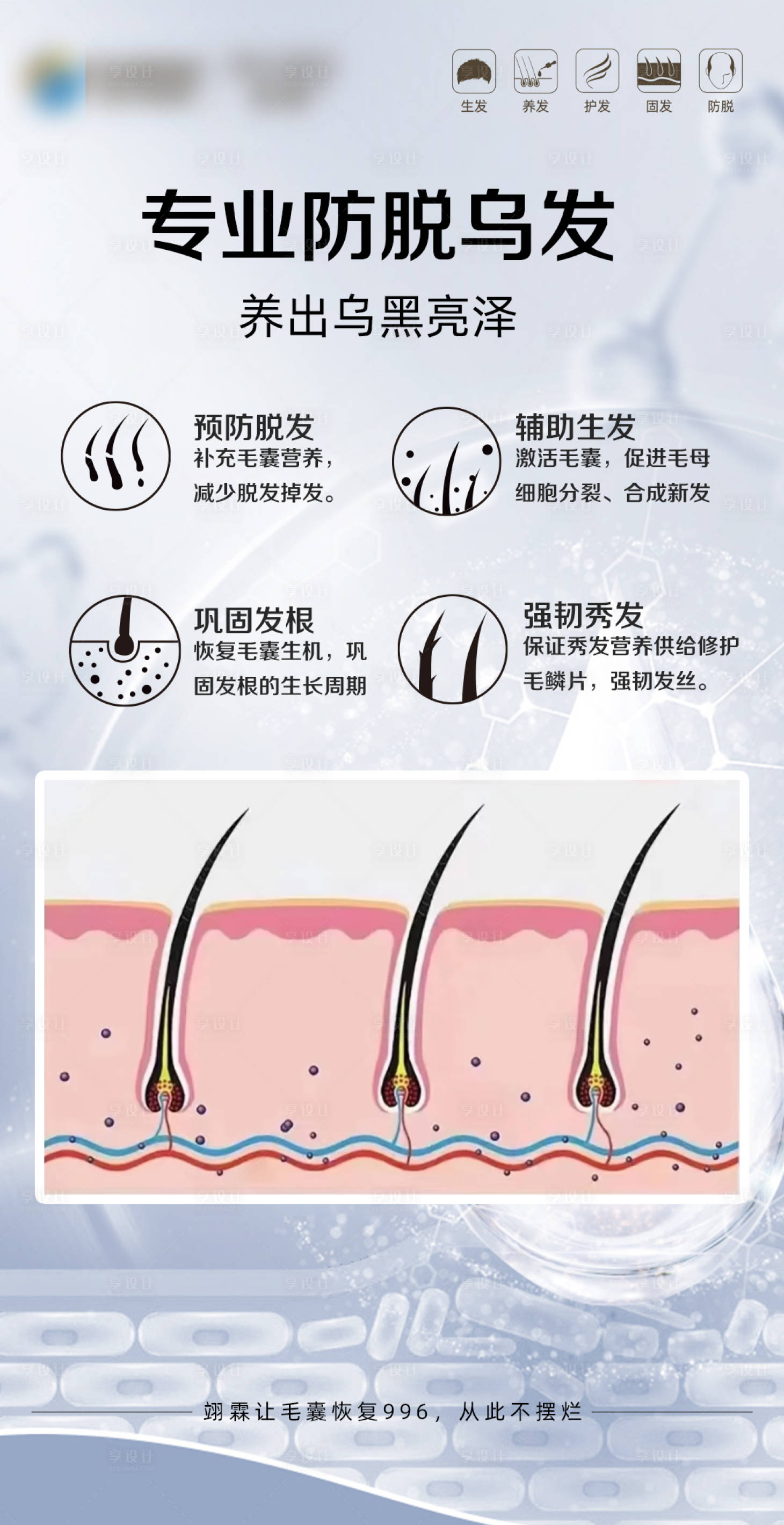 源文件下載【享設計】搜索編號：46070019477324919【毛發翊霖產品外泌體海報】
