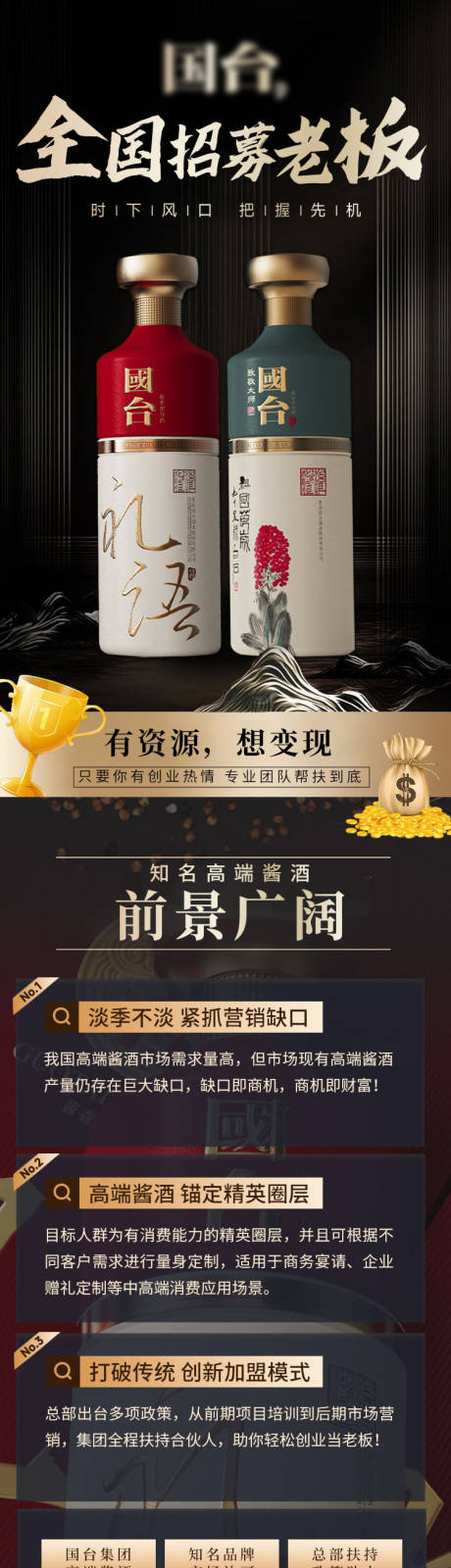 源文件下载【白酒酒类黑金详情页 】编号：48020019260376209