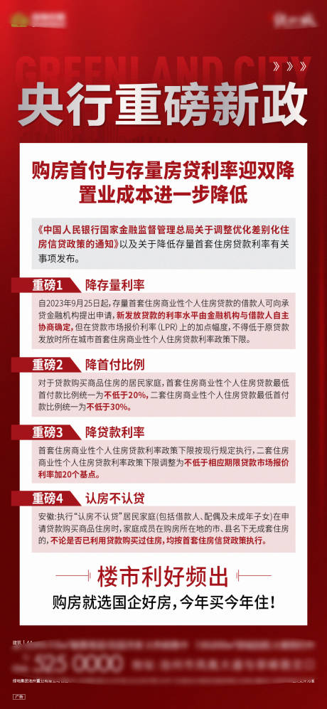 源文件下载【地产政策促销海报】编号：12230019305679730