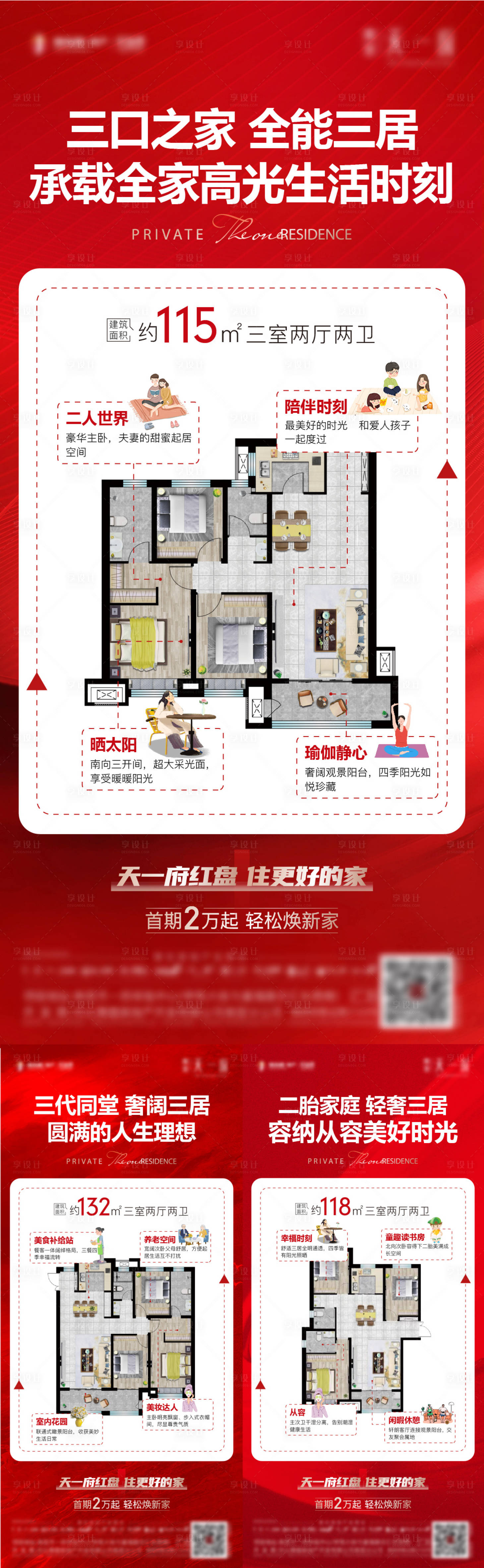 源文件下载【地产户型价值点海报】编号：55230019592488270