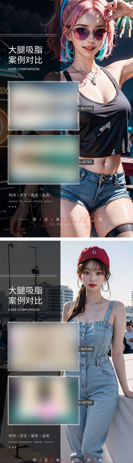 源文件下载【大腿吸脂案例对比海报】编号：28500019348947667