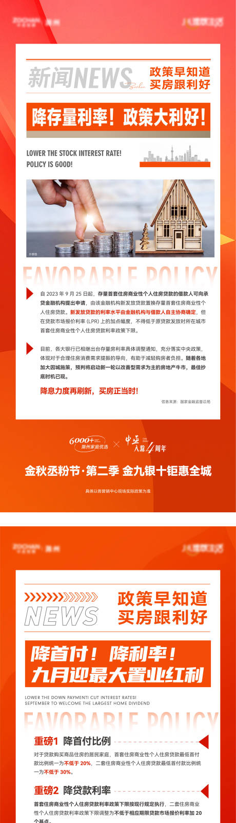 源文件下载【政策利好新闻楼市播报系列单图】编号：20230911092323726