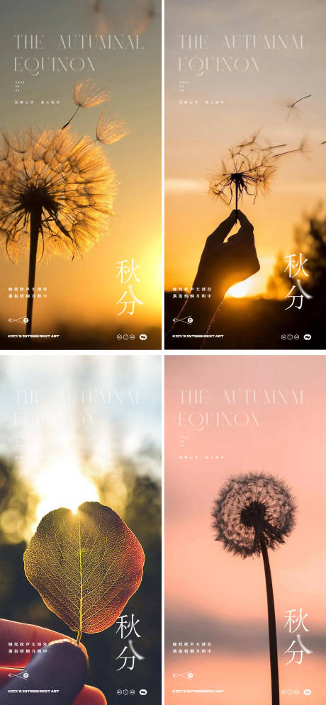 源文件下載【享設計】搜索編號：76610019144702918【秋分24節氣蒲公英系列海報】