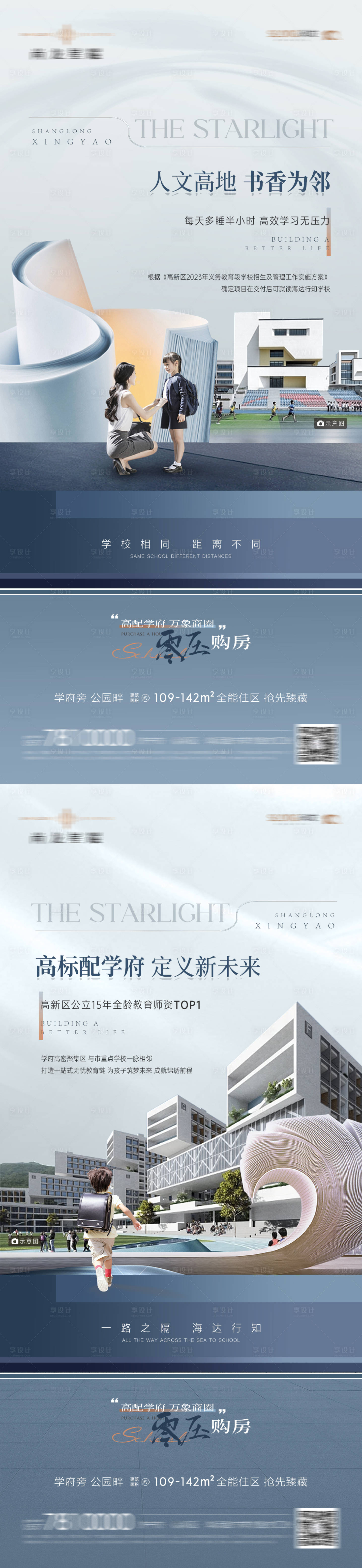 源文件下载【享设计】搜索编号：52220019105691620【地产学区教育价值点海报】