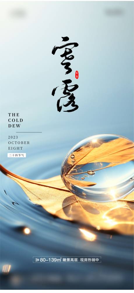 源文件下载【享设计】搜索编号：86090019557708722【地产寒露节气海报】