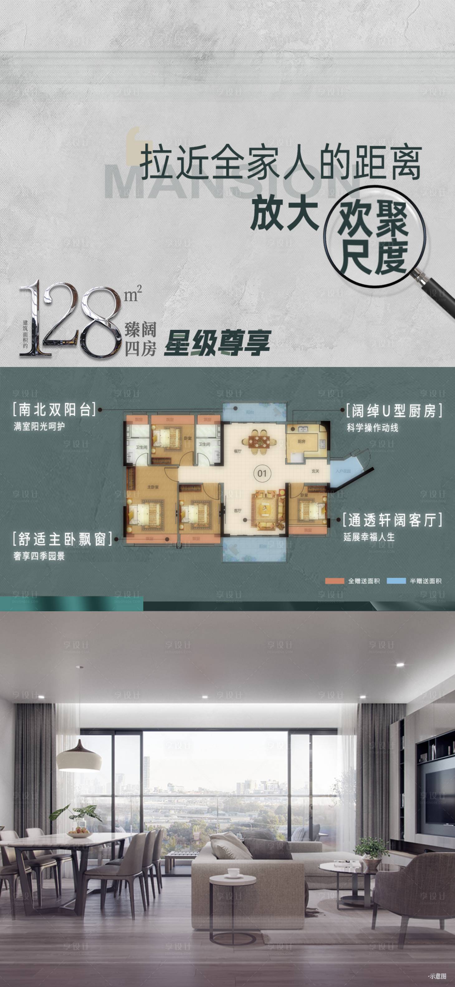 源文件下載【享設(shè)計】搜索編號：73430019571694995【戶型價值點海報】