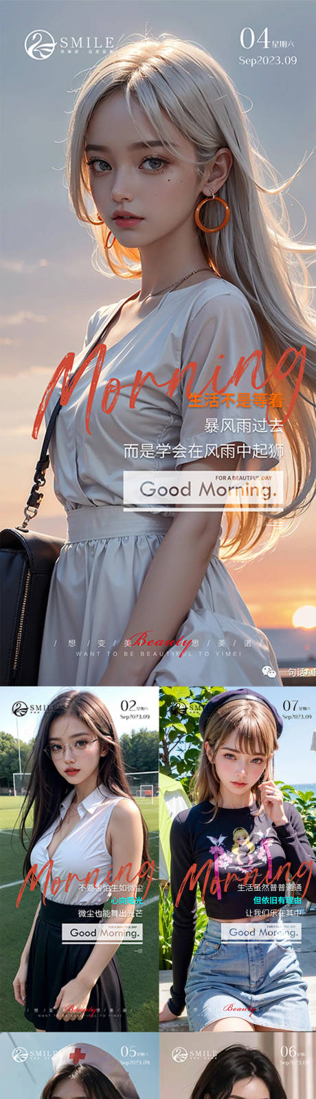 源文件下载【医美早安日签系列海报】编号：49790019111344207