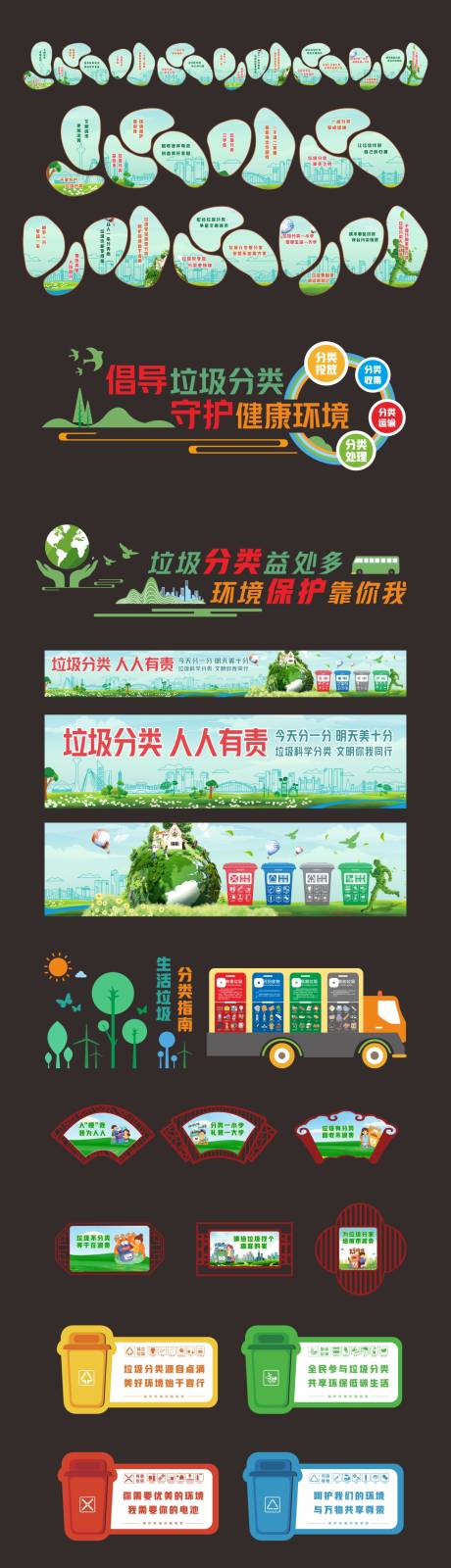 源文件下载【垃圾分类标识标牌文化墙】编号：24120019484513393