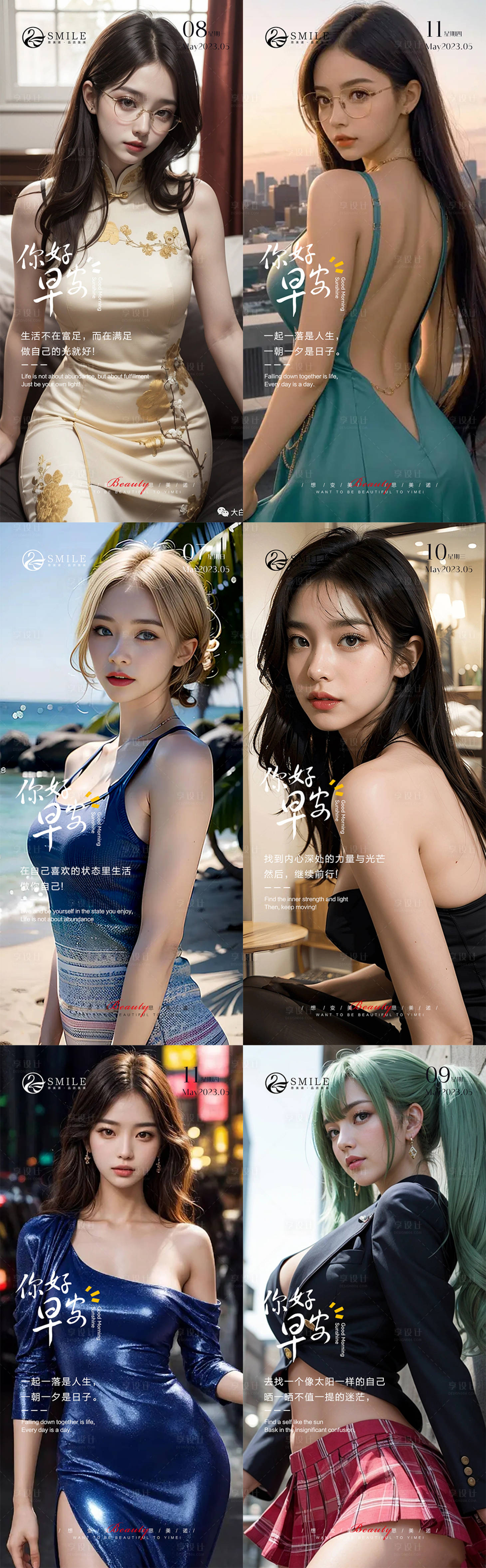 源文件下载【享设计】搜索编号：31890019113662278【医美早安图】