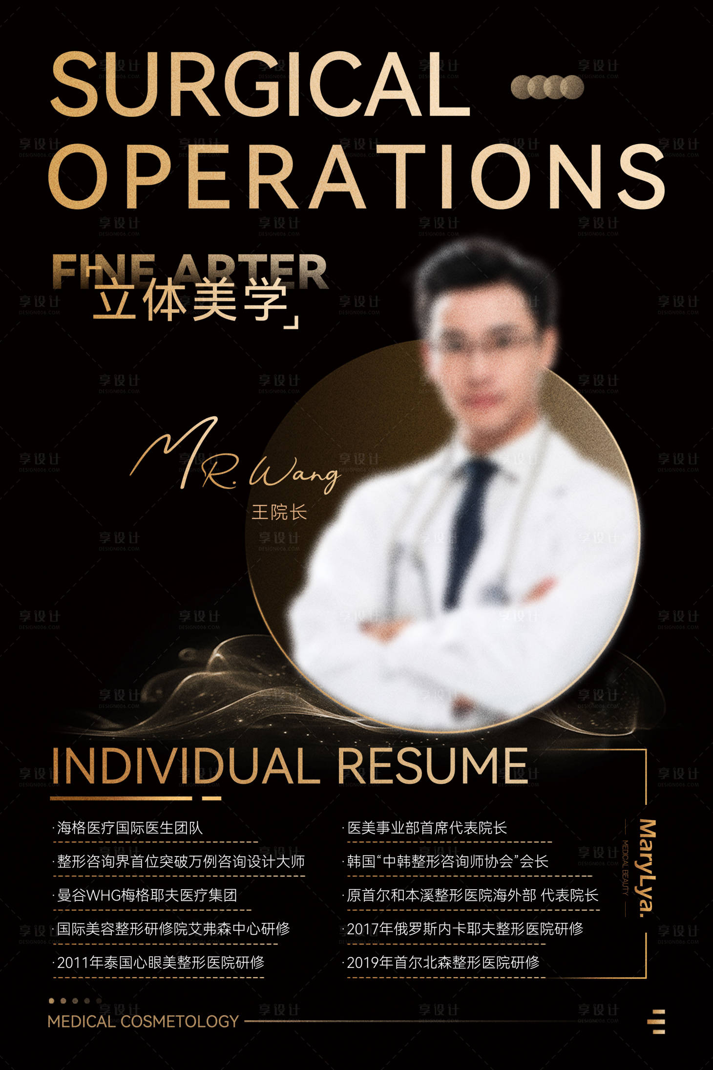 源文件下載【享設(shè)計】搜索編號：30300019314629455【醫(yī)生介紹海報】