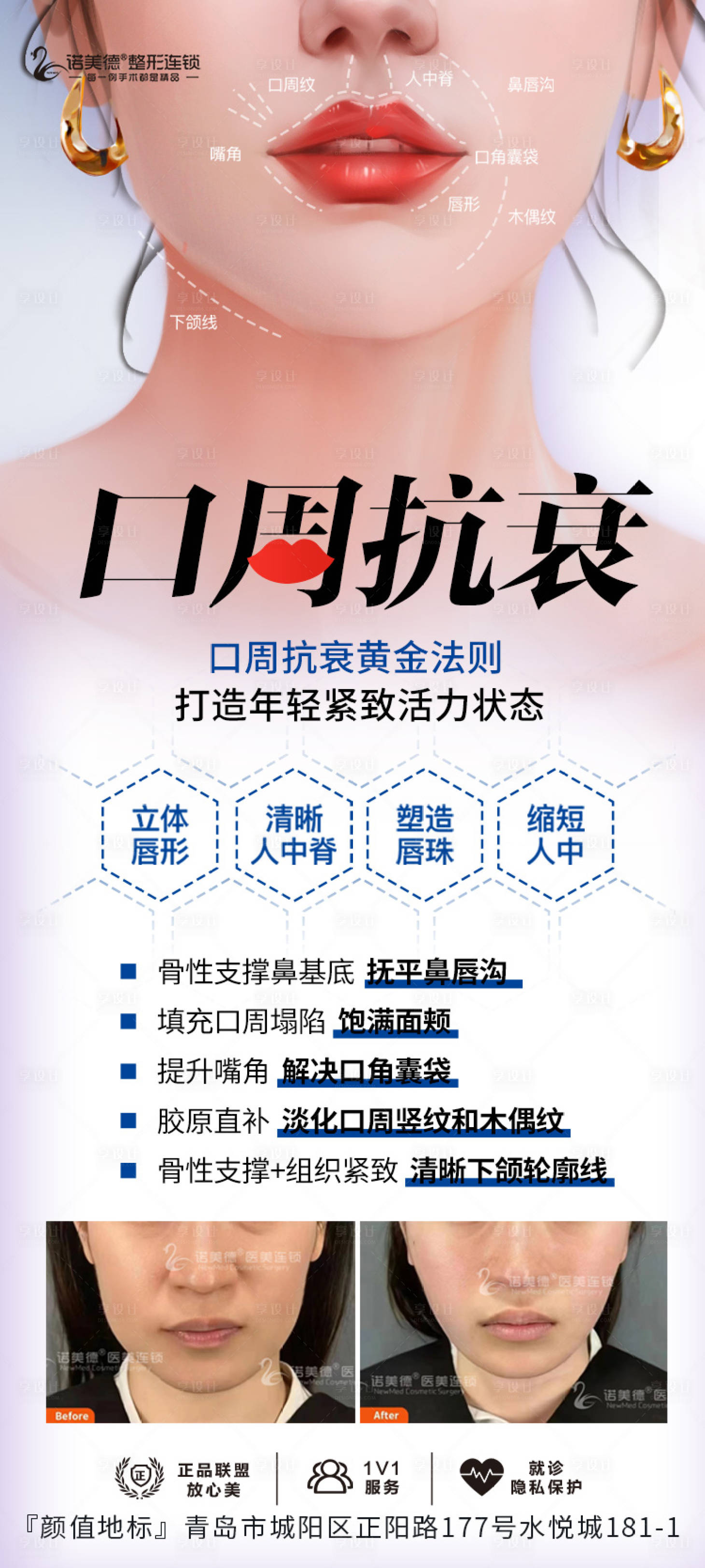 源文件下载【医美口周抗衰案例对比海报】编号：38280019164173215