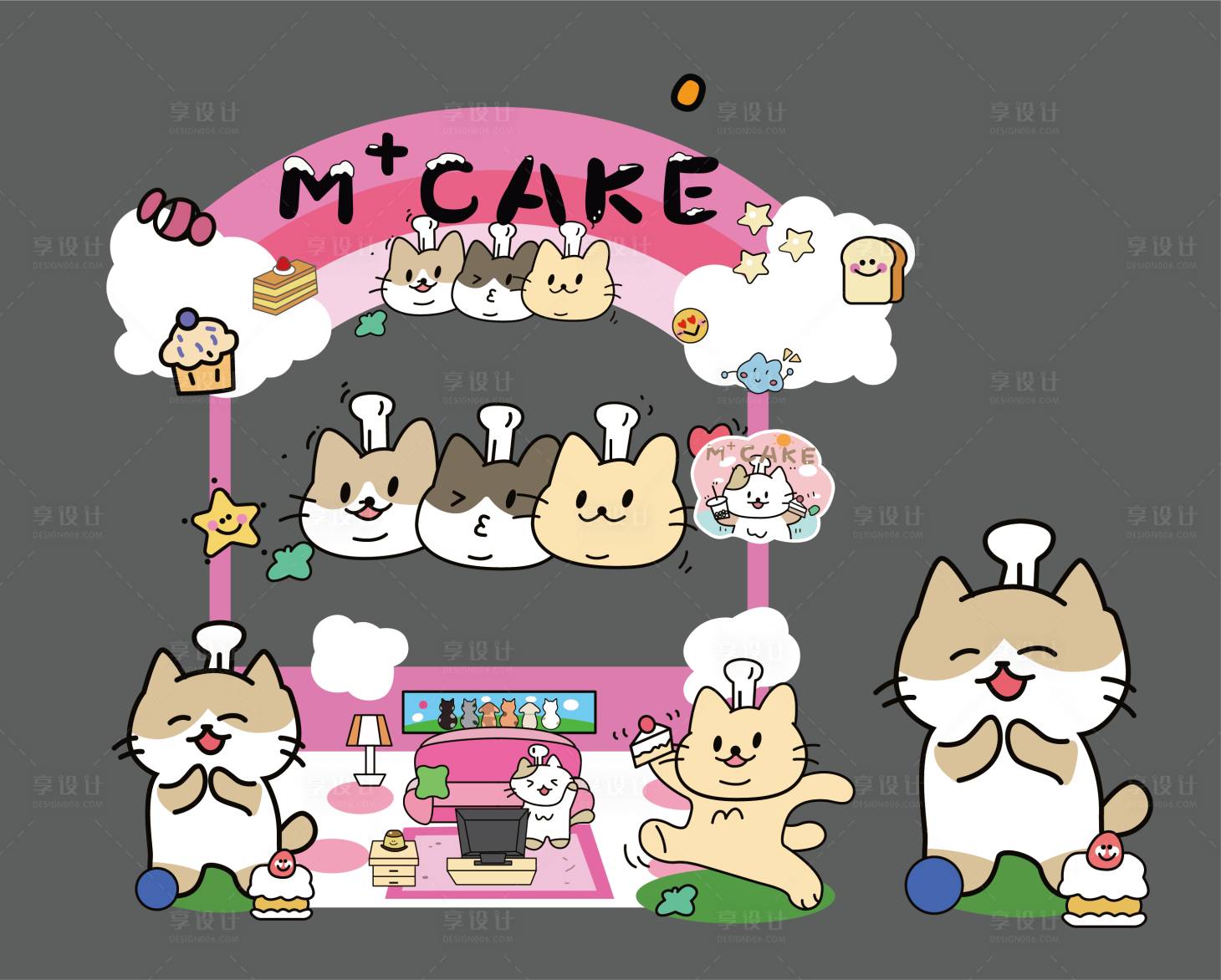 源文件下载【享设计】搜索编号：90450019240235803【小猫摊位】