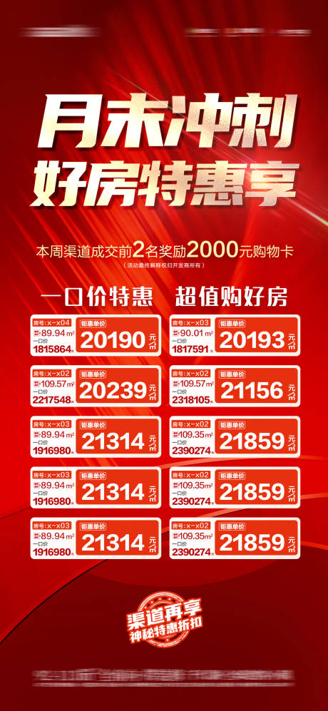 源文件下載【月末一口價房源海報】編號：93550019276897561