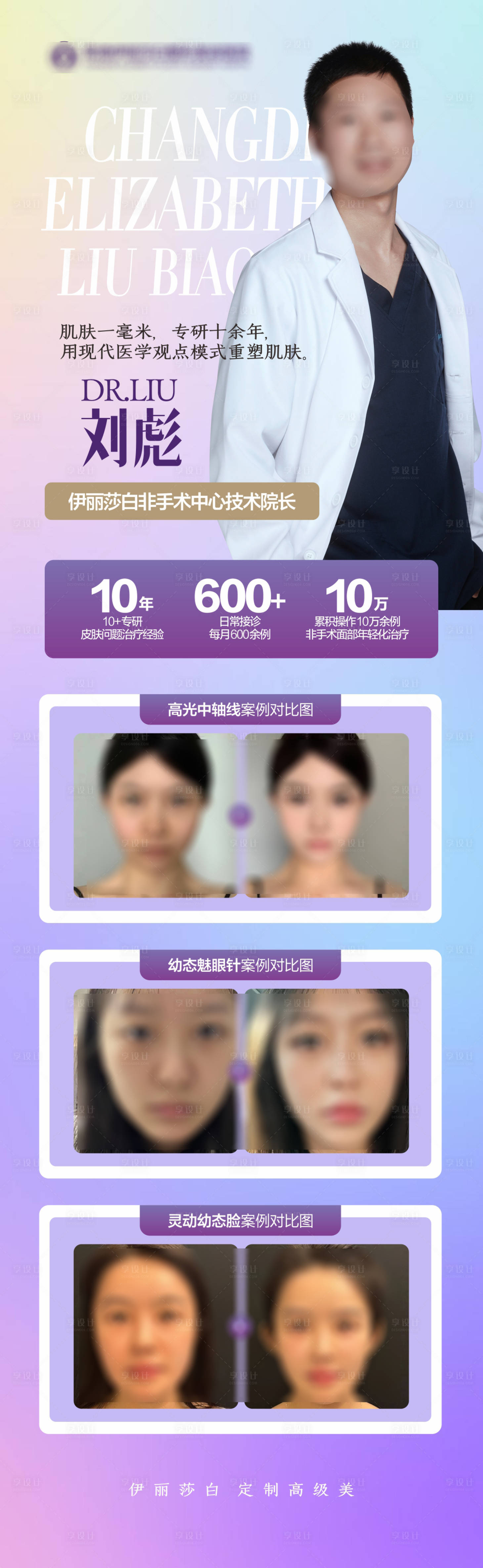 源文件下載【享設計】搜索編號：68840019207317694【醫(yī)美幼態(tài)臉案例長圖海報】