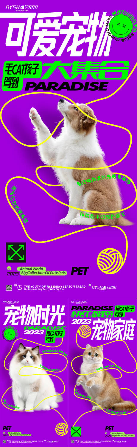 编号：20230910131028663【享设计】源文件下载-宠物活动系列海报