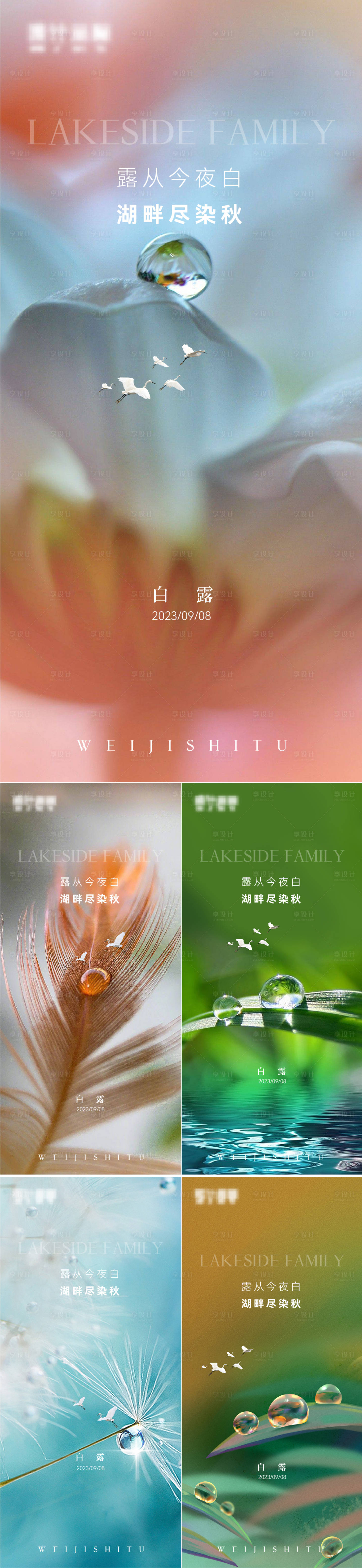 源文件下载【享设计】搜索编号：62690019190601945【白露节气海报】