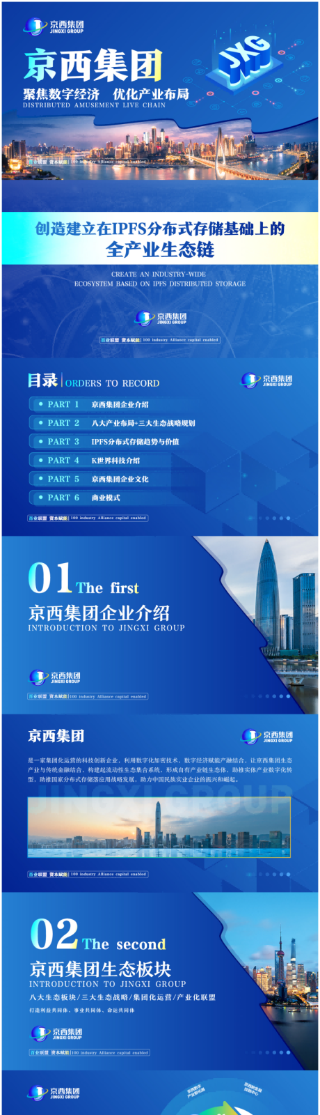 源文件下载【集团介绍蓝色PPT】编号：53890019860605019