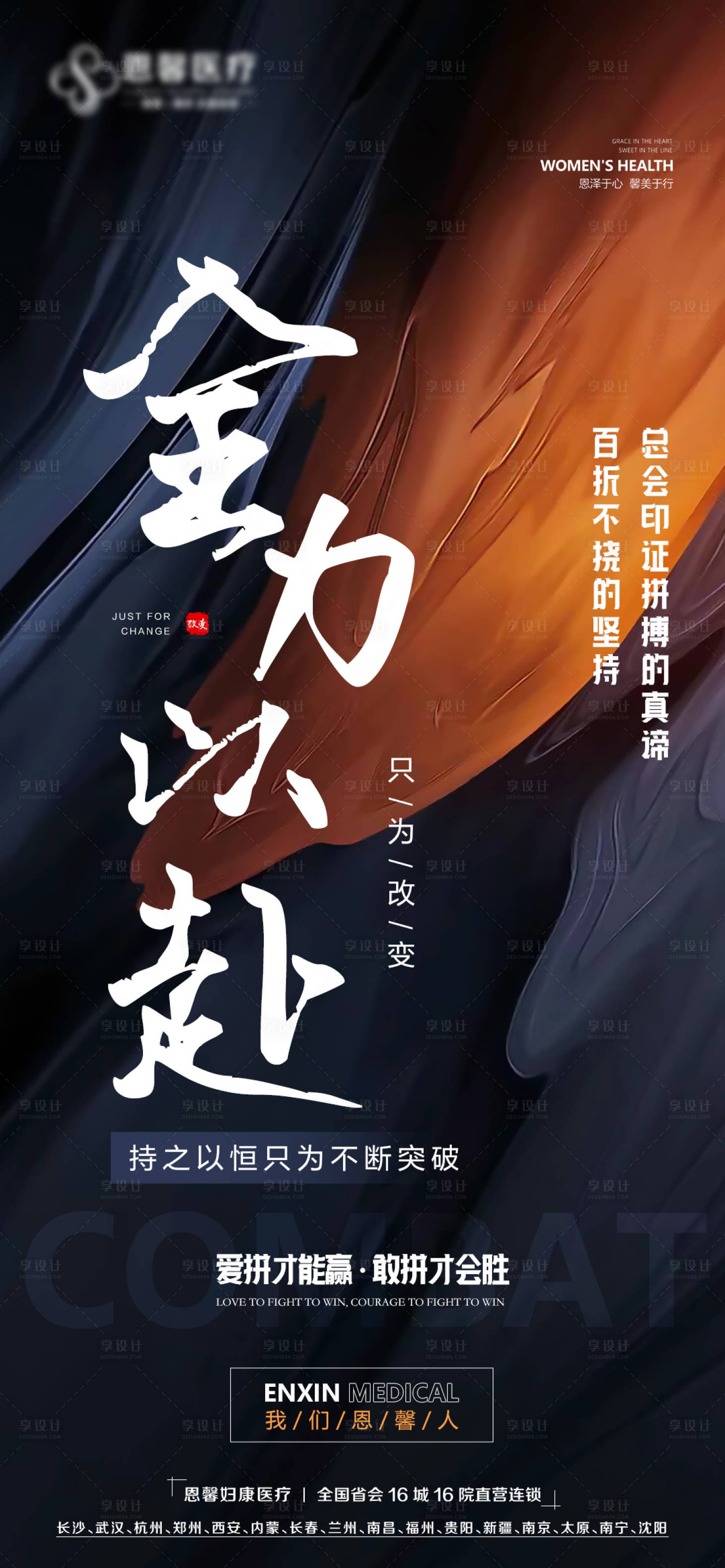 源文件下載【全力以赴只為改變海報】編號：27220019803247271