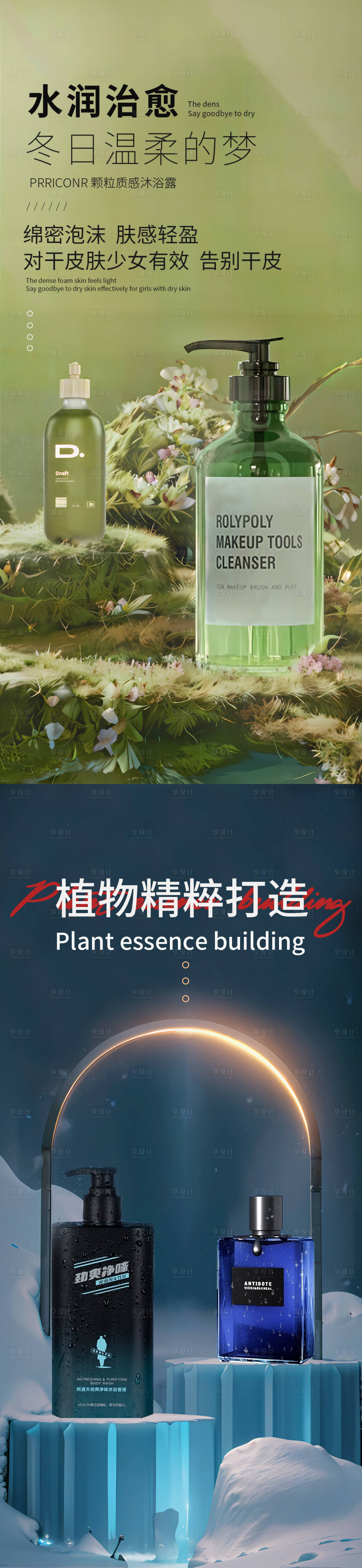 源文件下载【享设计】搜索编号：55350019885892925【沐浴露产品系列海报】