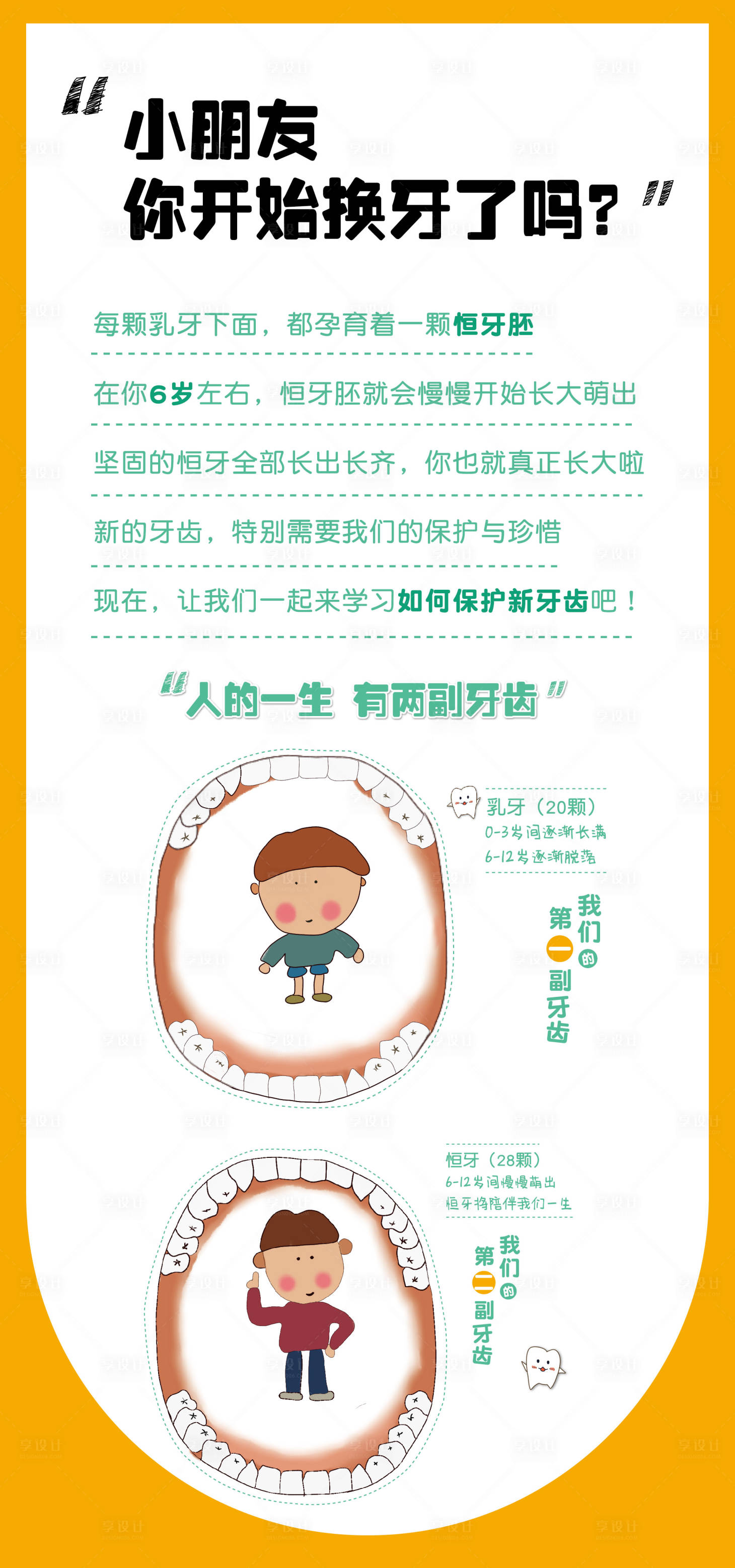源文件下載【享設計】搜索編號：21840019629951351【小朋友你開始換牙了嗎海報】