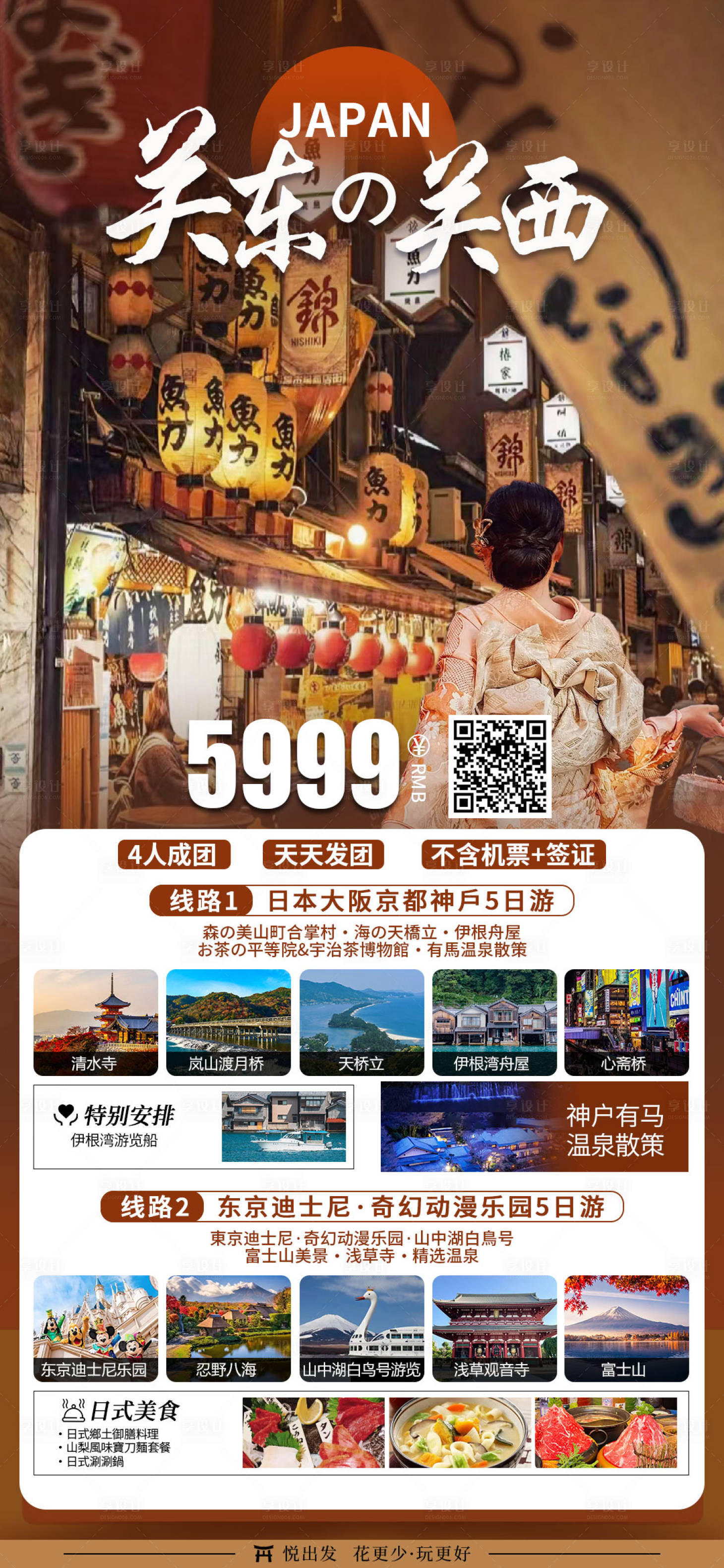源文件下載【享設計】搜索編號：44810019966234883【日本關東關西旅游海報】