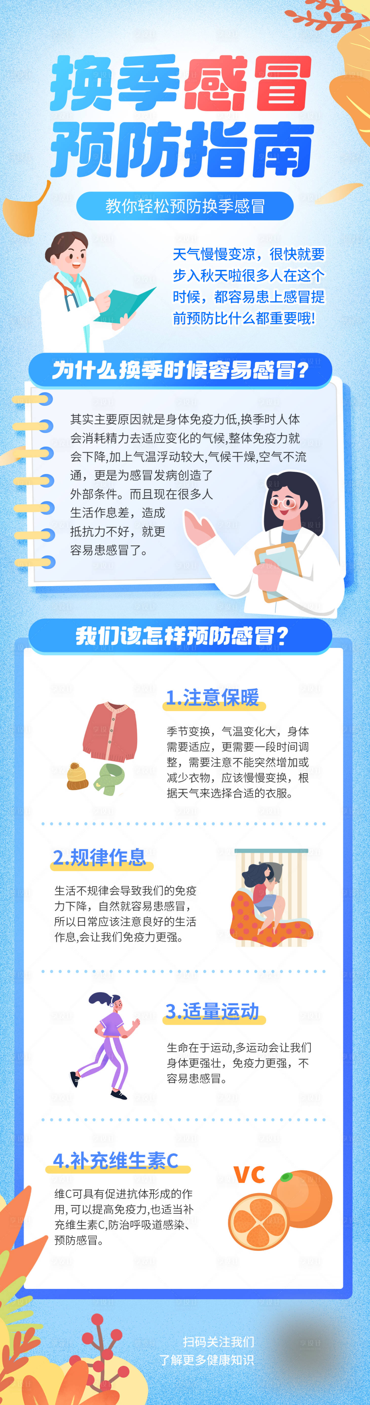源文件下載【享設(shè)計(jì)】搜索編號(hào)：46530019874032660【換季感冒預(yù)防指南保健科普長(zhǎng)圖】