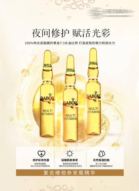 源文件下载【复合维他命安瓶精华海报】编号：94570020033141692
