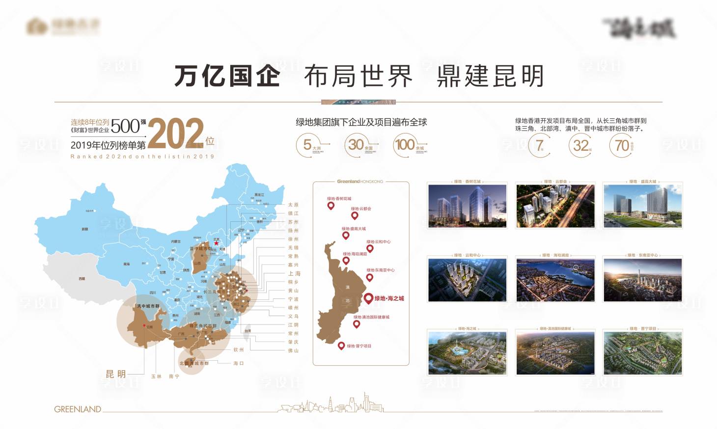 源文件下载【享设计】搜索编号：74760019867923011【地产广告品牌墙】