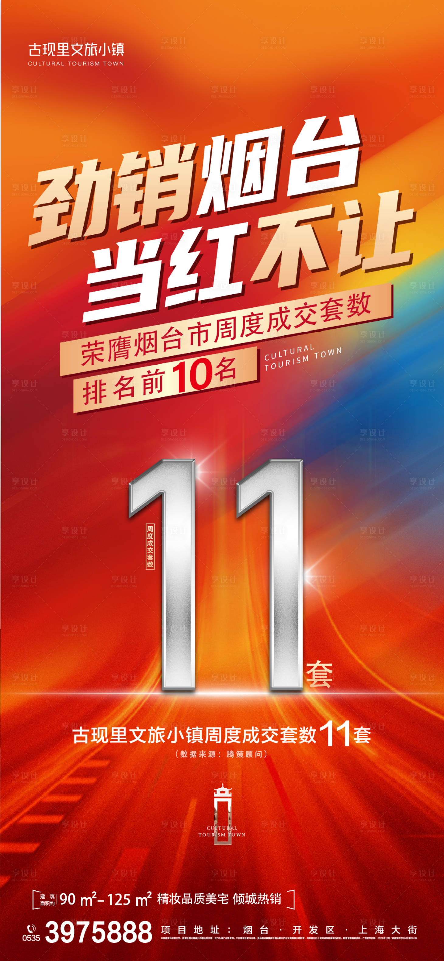 源文件下載【享設計】搜索編號：19460019809852416【房地產熱銷成交喜報海報】