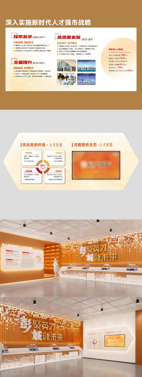 橙色科技企业文化墙-源文件【享设计】