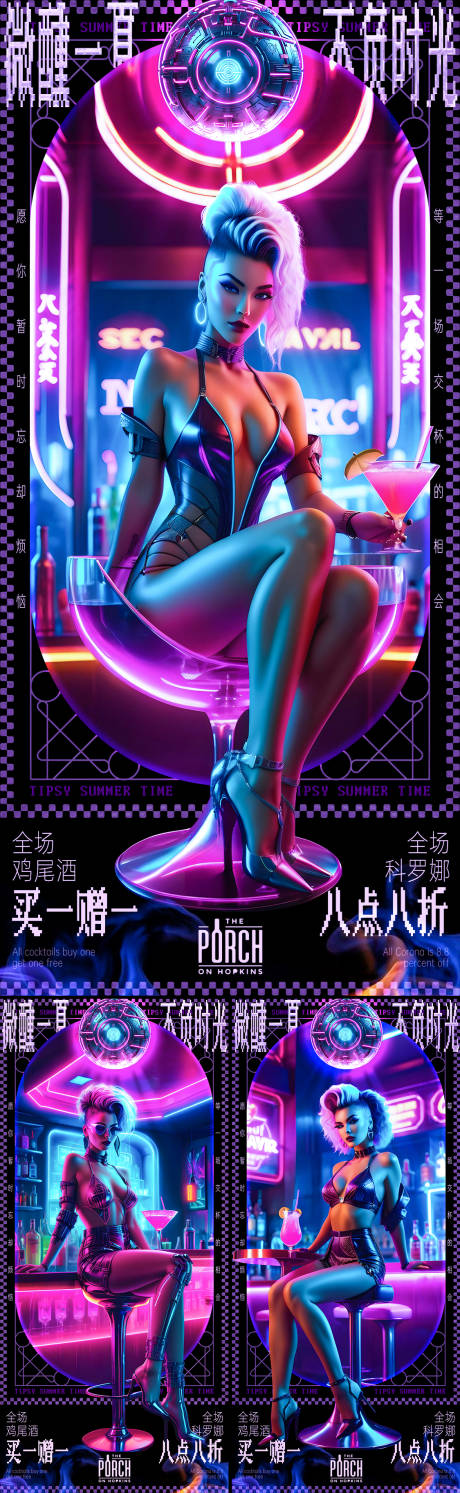 源文件下载【酒吧酒水促销美女系列海报】编号：17370020014816968