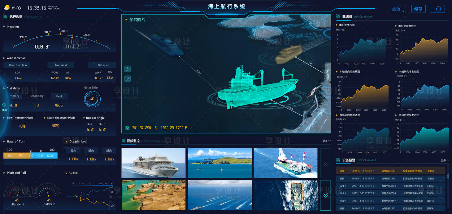 源文件下载【享设计】搜索编号：34340020132073416【智能航行UI设计】