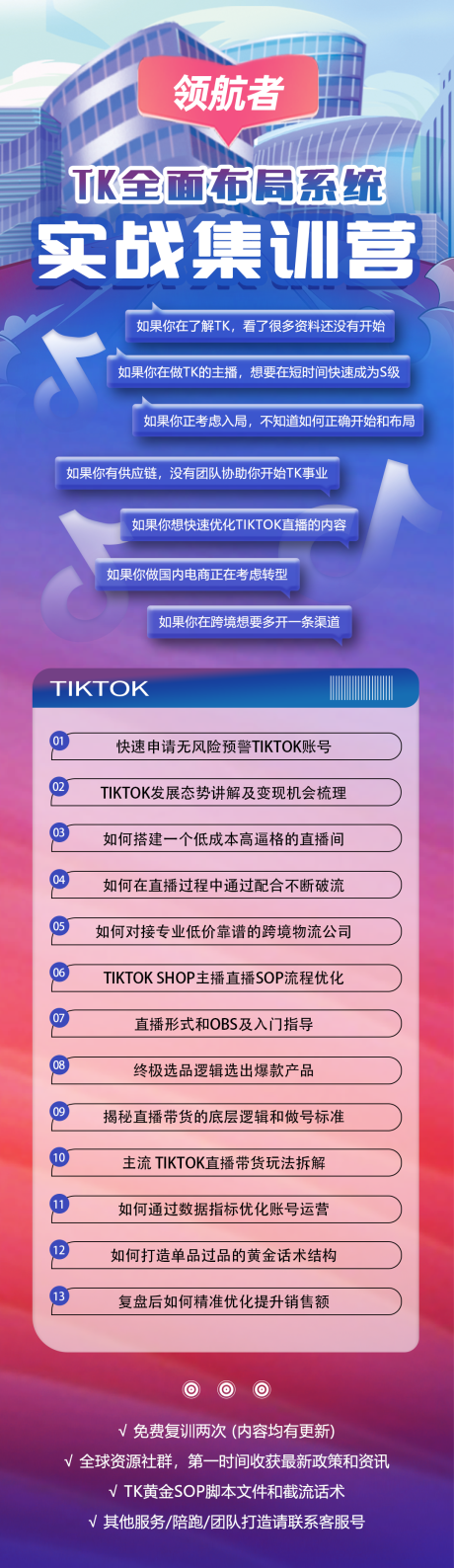 抖音TikTok实战训练营长图海报