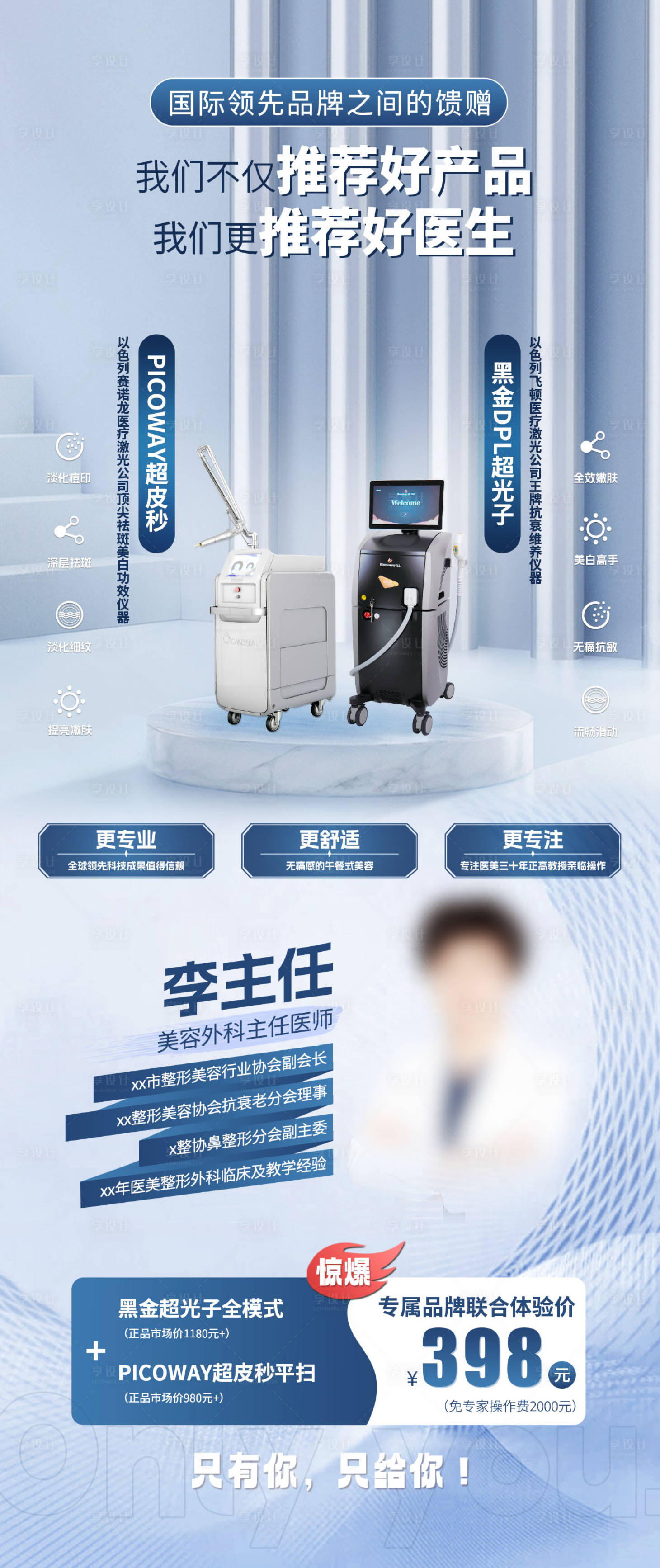 源文件下載【享設計】搜索編號：14470019748694731【醫美項目黑金超光子超皮秒醫生操作】