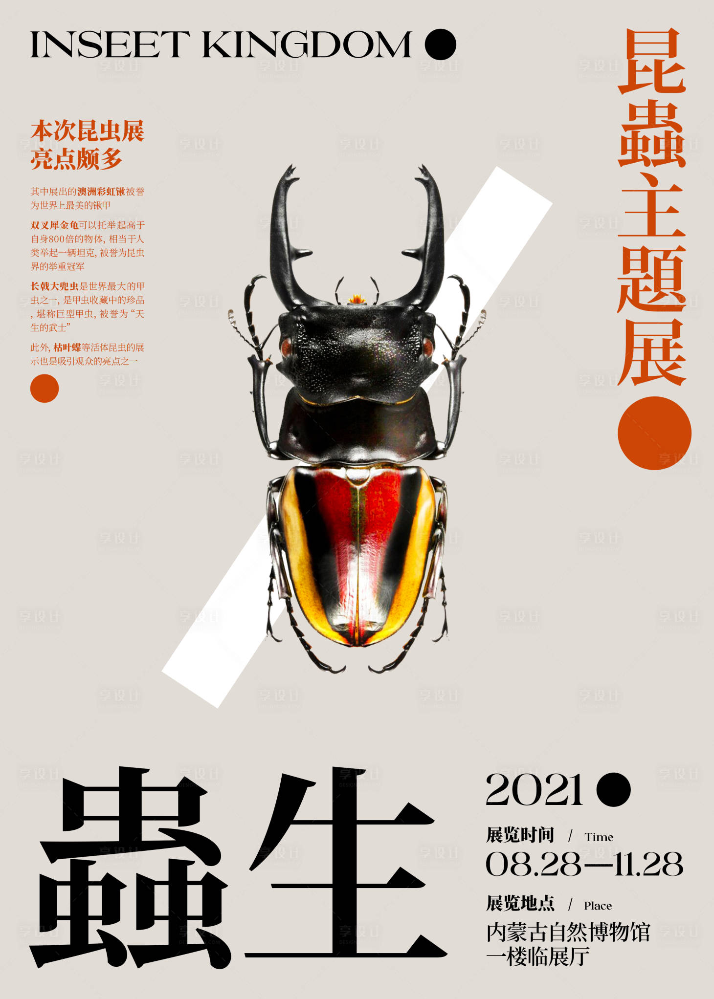 源文件下载【昆虫主题展海报】编号：20231006013553154