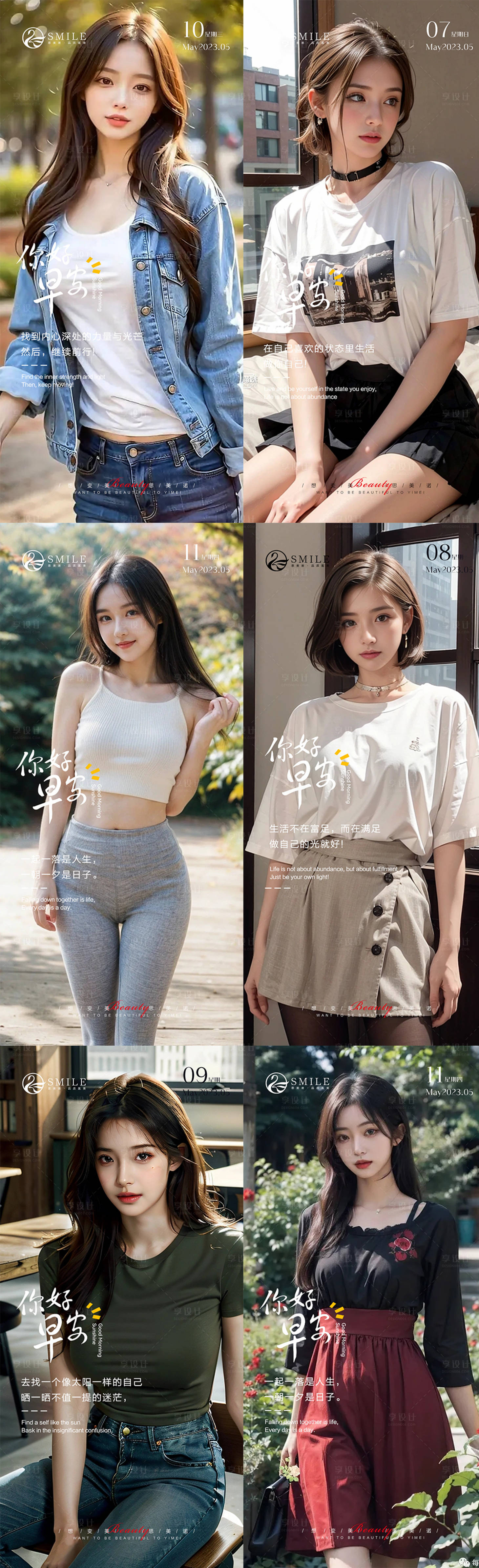 源文件下載【享設計】搜索編號：25130019720356612【醫(yī)美早安圖】