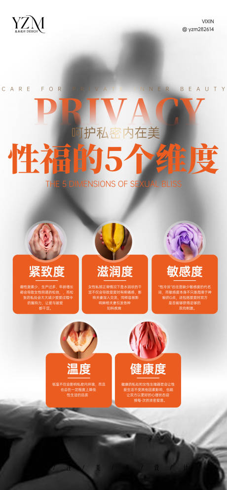 性感的5个维度简约海报