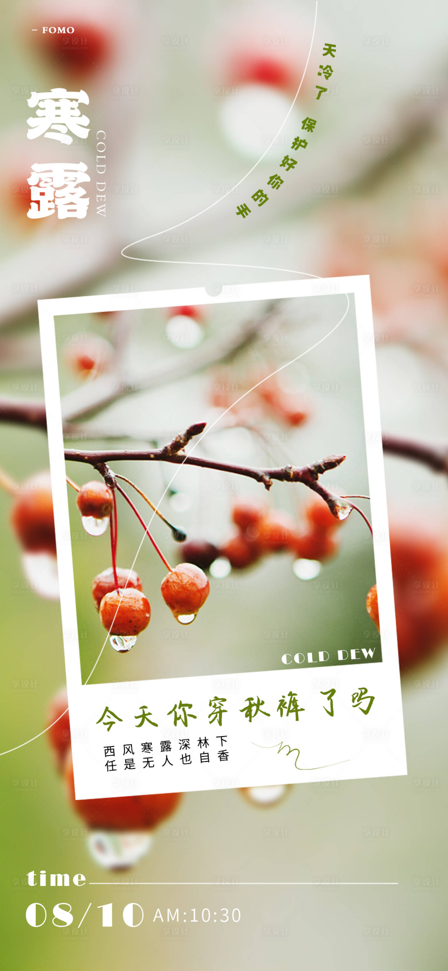 源文件下载【享设计】搜索编号：97450019673743291【寒露节气海报】