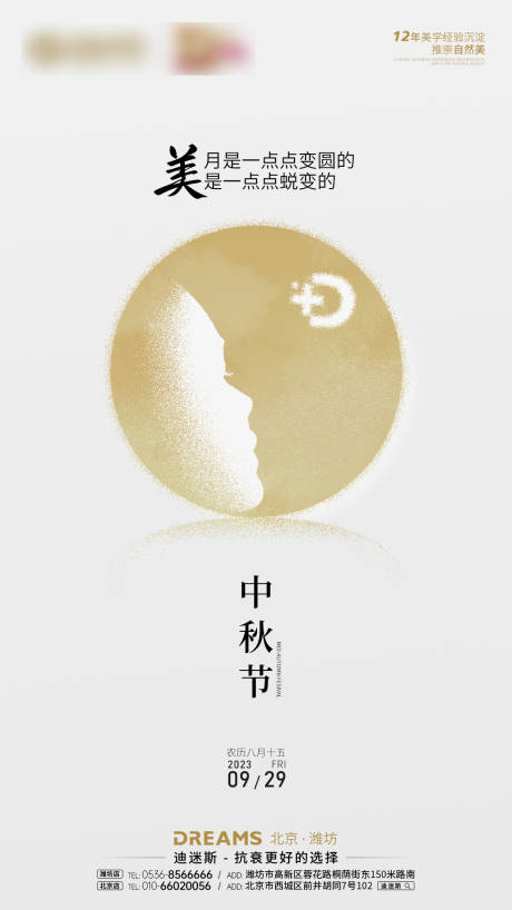 源文件下载【医美中秋节海报】编号：53260019647123098