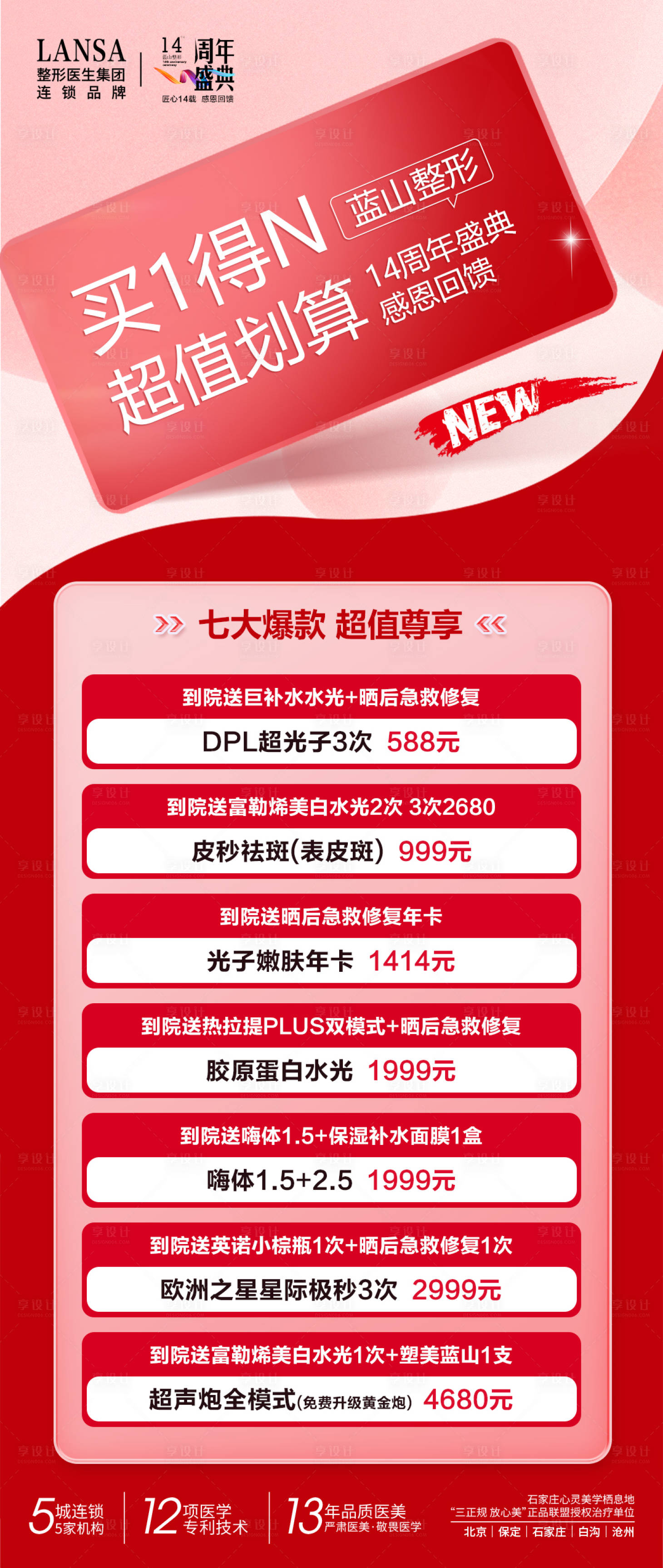 源文件下載【享設計】搜索編號：49290020064053244【醫美周年慶典海報】