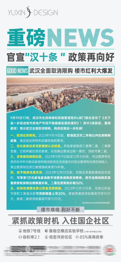 源文件下载【地产楼市政策海报】编号：20231006203912378