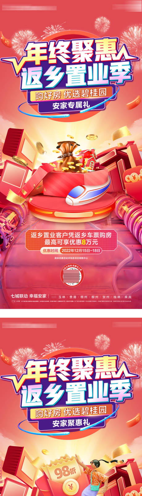源文件下载【返乡促销分解海报 】编号：74840019804325682