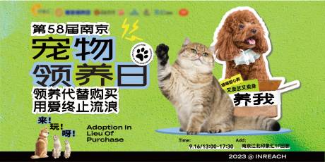 源文件下载【宠物领养日活动kv背景板】编号：36600019710073801
