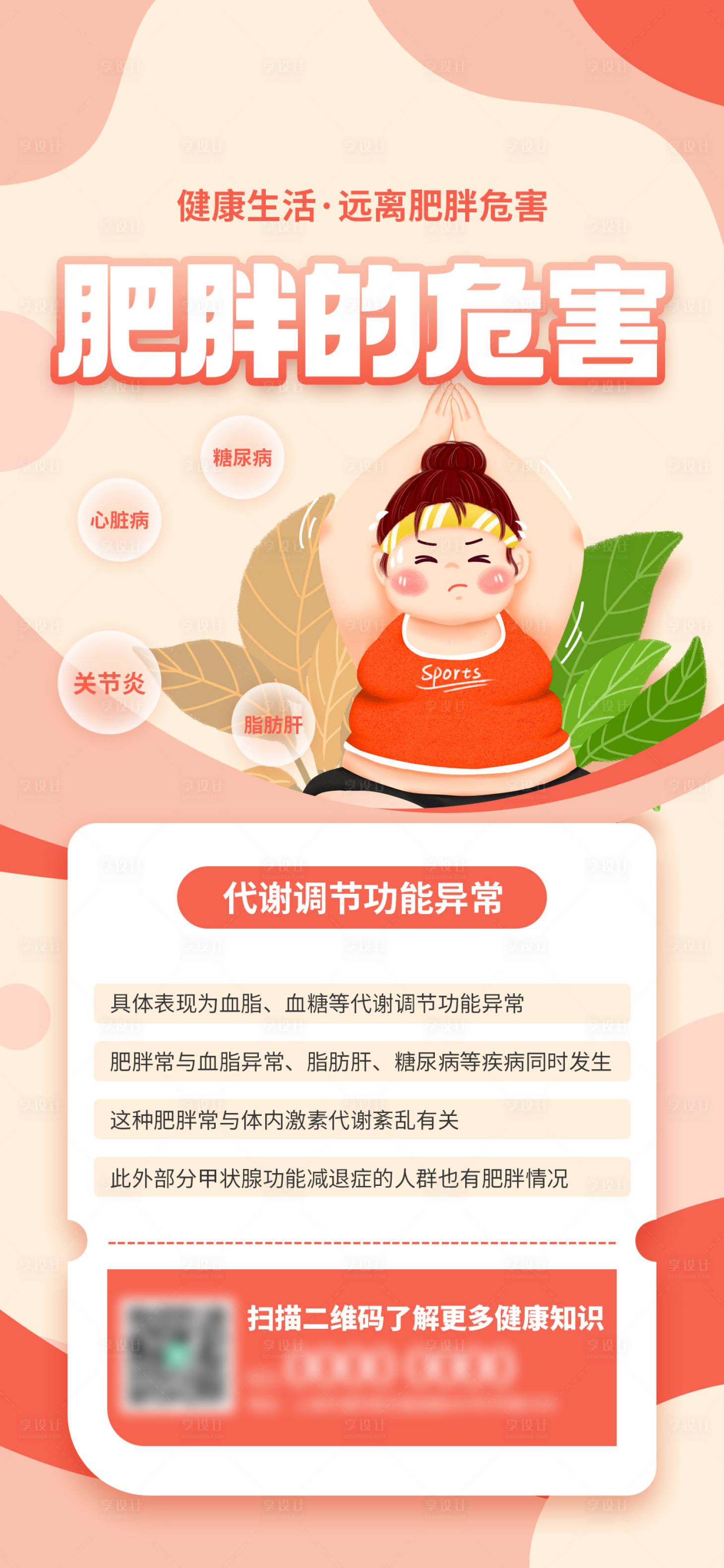 源文件下载【享设计】搜索编号：38360019903429314【肥胖危害科普宣传海报】