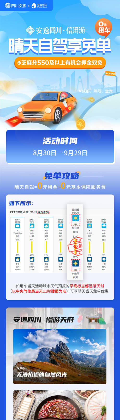 源文件下載【晴天自駕享免單電商詳情頁】編號：42550019662169657